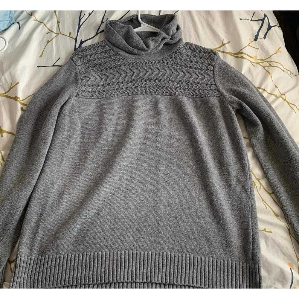 XL JONES NEW YORK Sport Turtleneck Grey Long Sleeve Sweater​​
